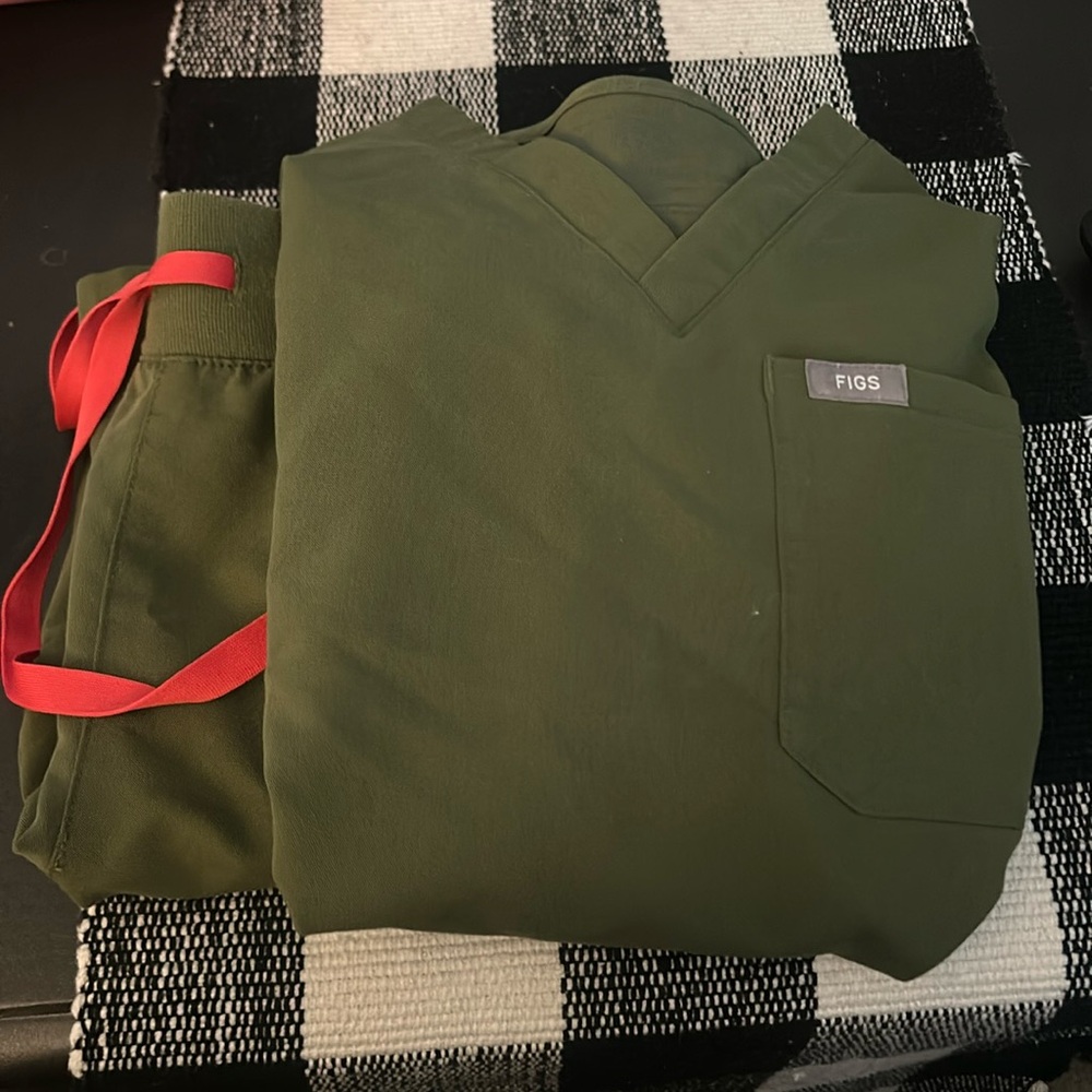 Figs moss green scrubs